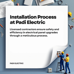 Licensed electrician performing electrical panel upgrade in Aurora home