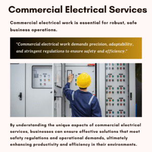 Complete list of commercial electrical services offered by licensed electricians in Ontario