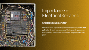 Affordable residential electricians performing safe outlet installations in Ontario