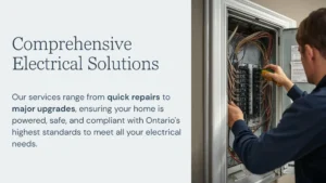 Modern smart panel installation by Residential Electrical Services Toronto expert