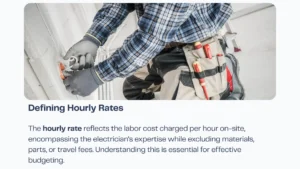 Licensed electricians explaining Residential Electricians Charge Near Me breakdown