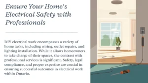 Professional electrical work installing home wiring