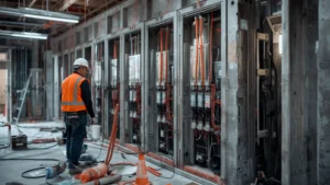 Commercial Electrical Work estimate sheet showing pricing models and labor costs