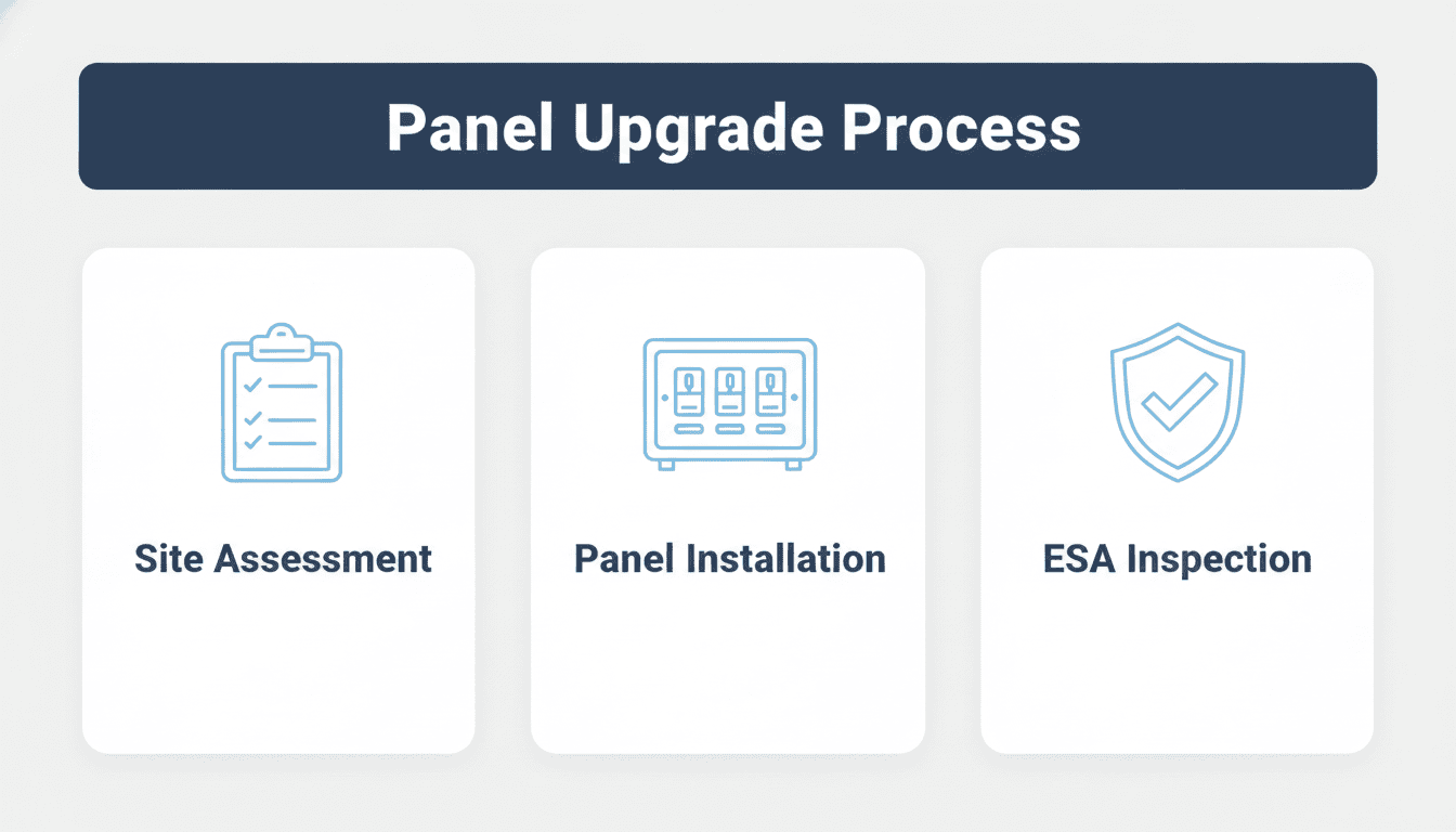 Panel Upgrade Process: Site Assessment, Panel Installation, ESA Inspection